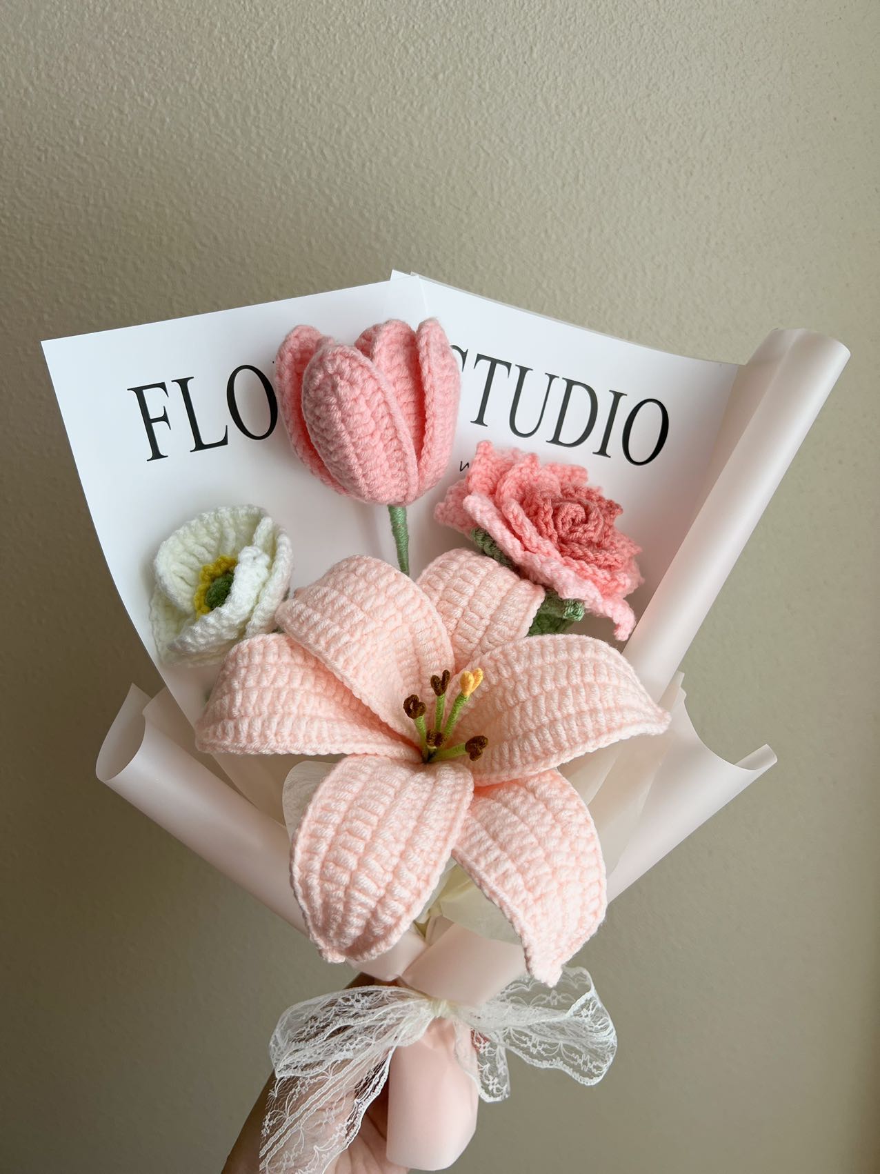 Pink love lily | Crochet flowers, Best gifts for plant lovers