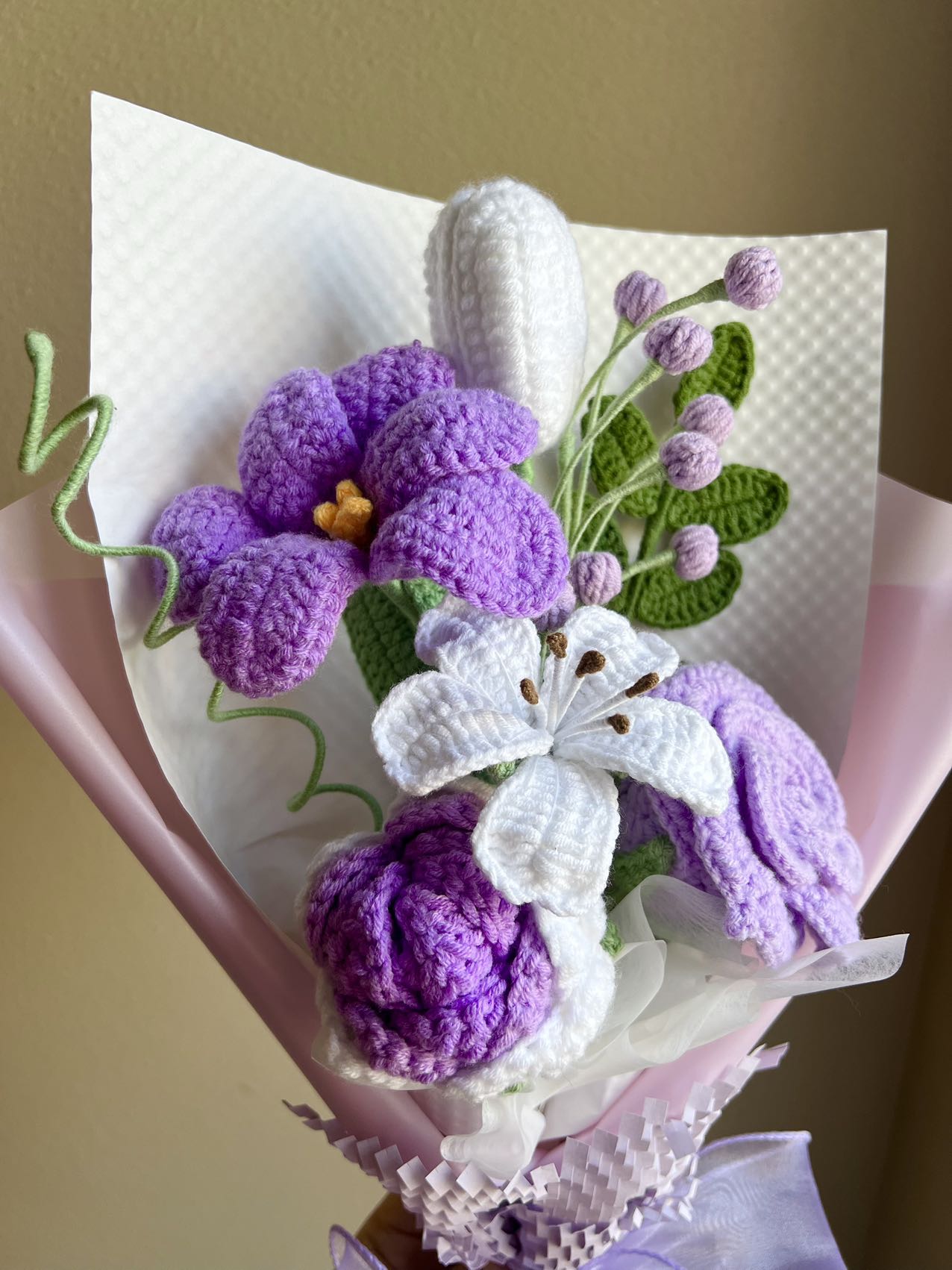 Large purple Thai | Crochet flowers, Best gifts for plant lovers