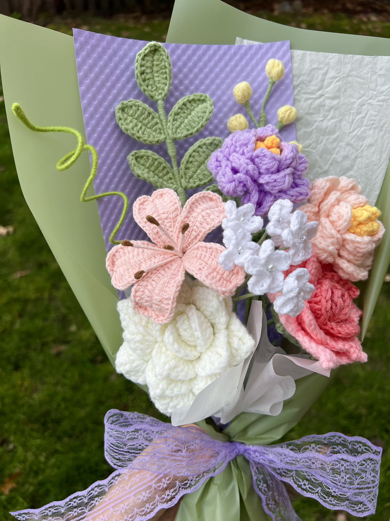 Forest berry | Crochet flowers bouquet, One of a kind gifts