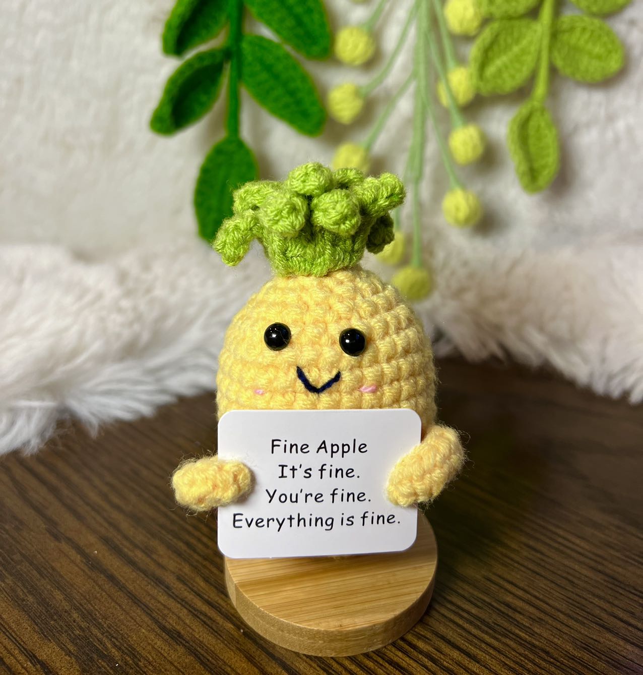 Unique Handmade Crochet positive carrot +Emotional Support pineapple, avocado, Christmas, Birthday, Mom,gift for her,Coworker,Family/Friends
