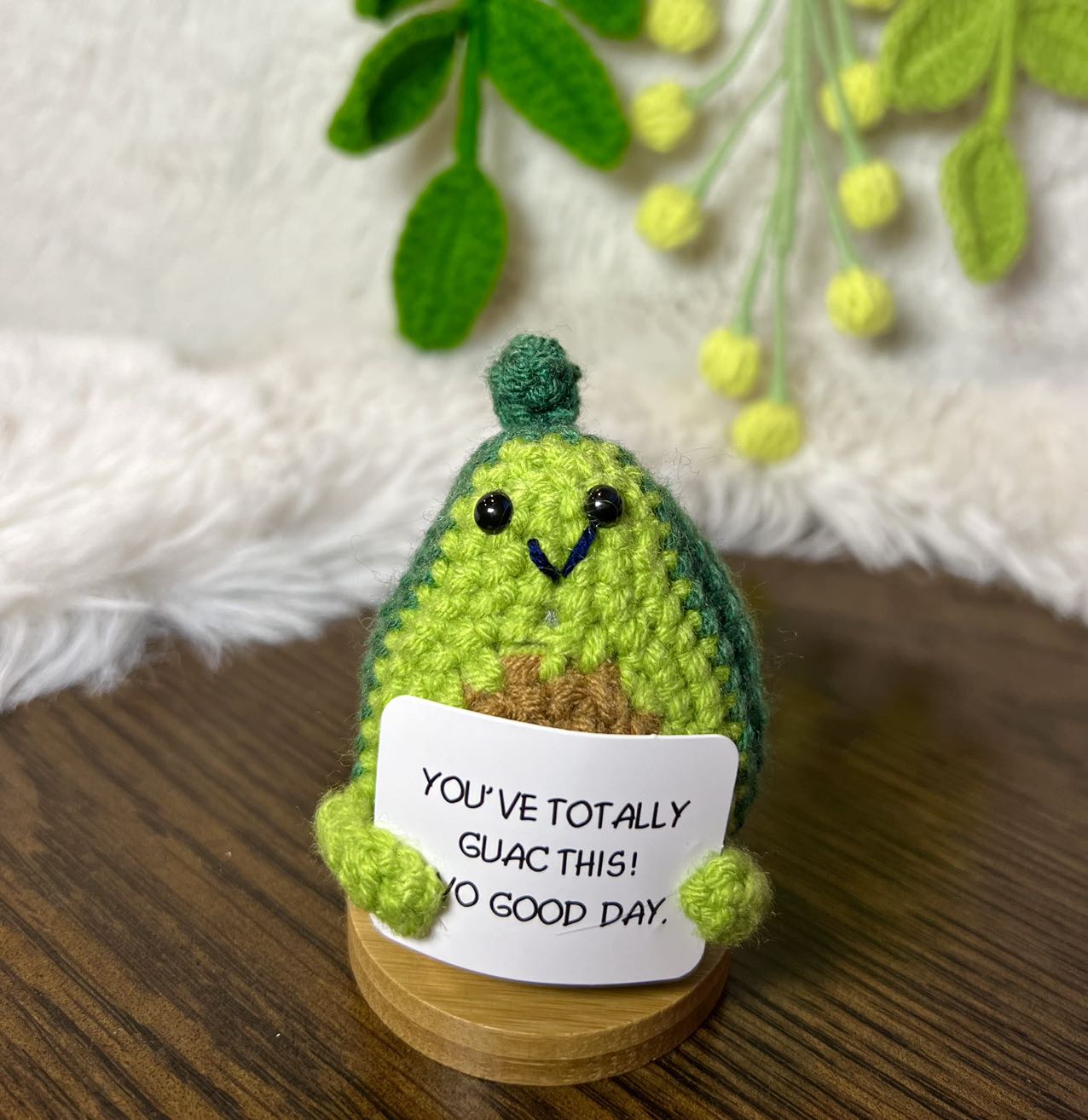 Unique Handmade Crochet positive carrot +Emotional Support pineapple, avocado, Christmas, Birthday, Mom,gift for her,Coworker,Family/Friends