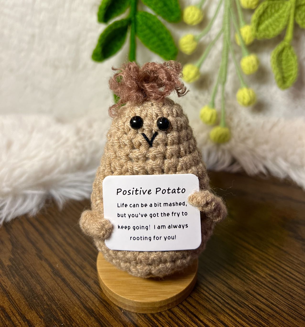 Unique Handmade Crochet positive veggie+Emotional Support carrot potato, broccoli, Christmas, Birthday, gift for her,Coworker,Family/Friends
