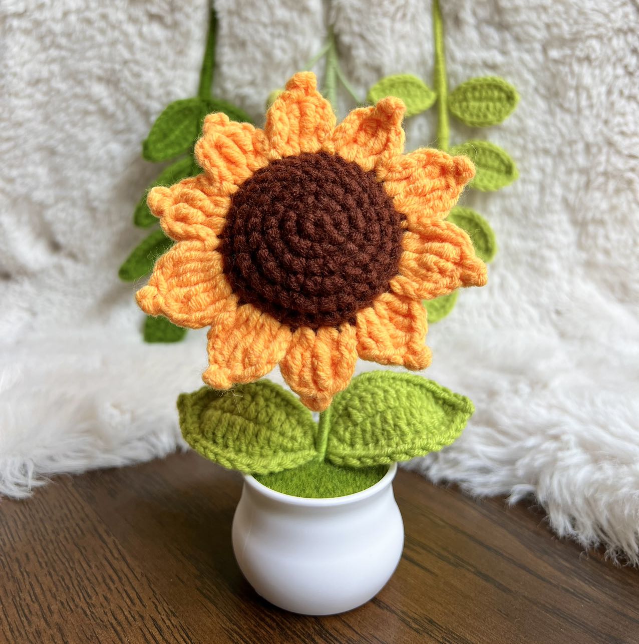 Handmade Crochet mini Caring vegie,sunflower,Christmas gift,Birthday,gift for her, mom,Positive Affirmation gift for Family/Friends,coworker