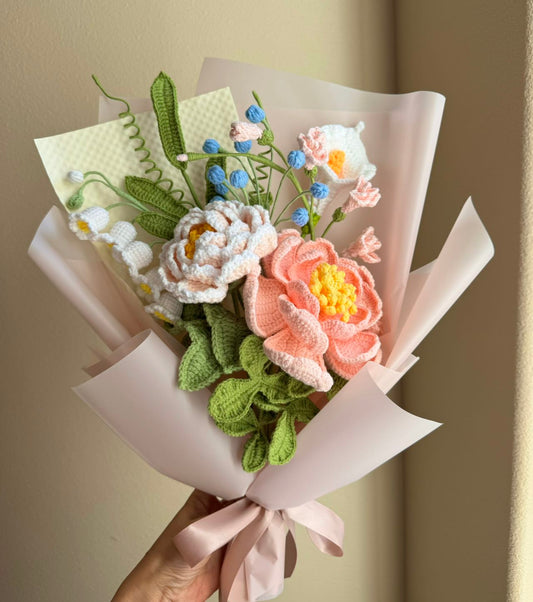 Supreme Peony Romance | Crochet flowers bouquet, Flowers forever
