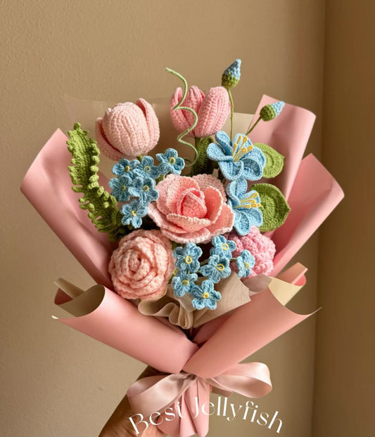 Angel city | Crochet flowers bouquet, One of a kind gifts