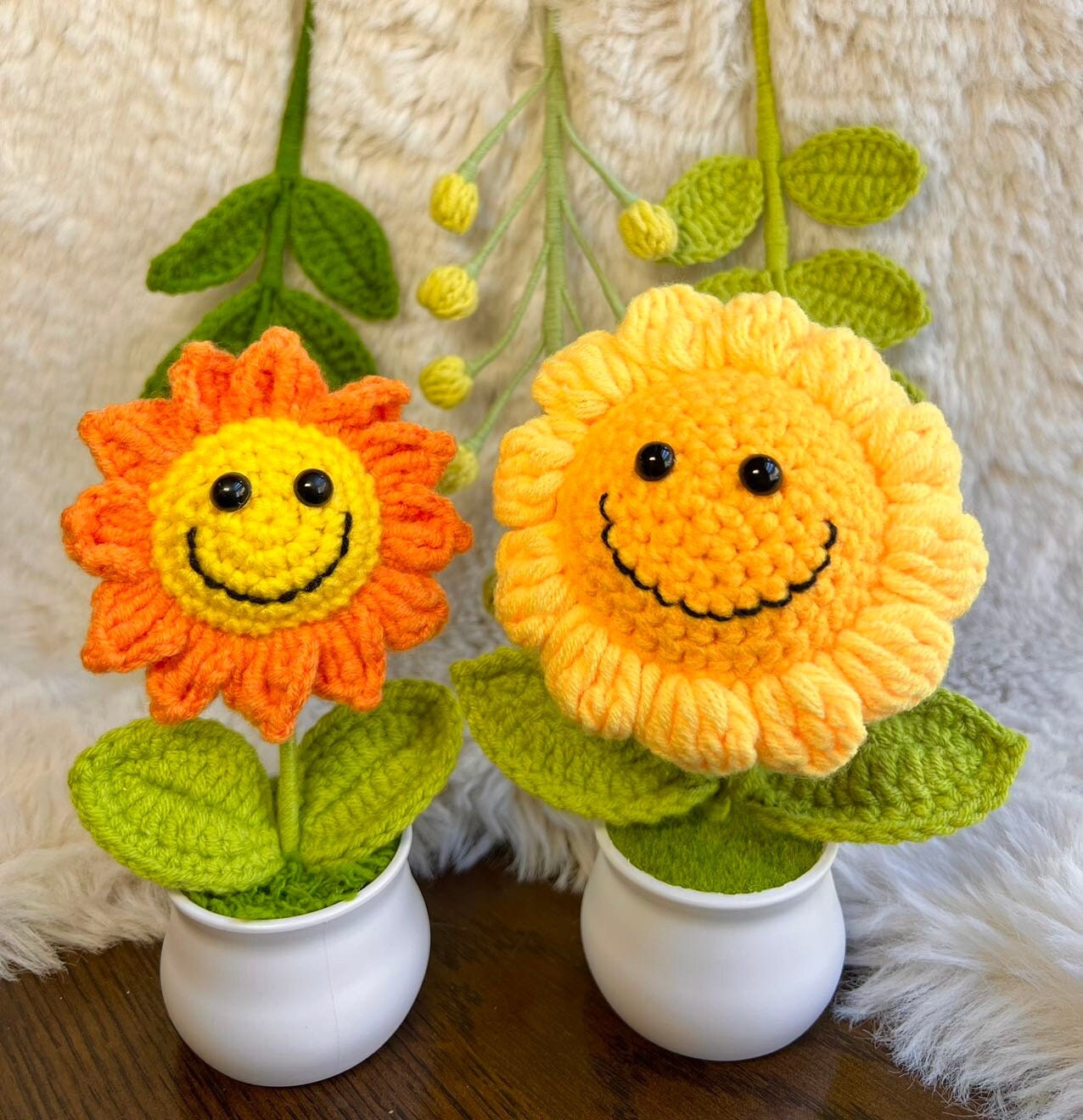 Handmade Crochet mini Caring vegie,Emotional Support sunflower, potato, Positive Affirmation gift for Family/Friends,coworker,Mothers Day