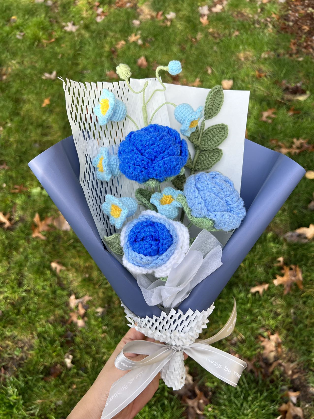 Blue rose bell | Crochet flowers, Best gifts for plant lovers