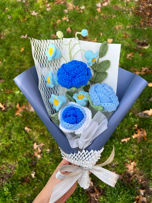 Blue rose bell | Crochet flowers, Best gifts for plant lovers
