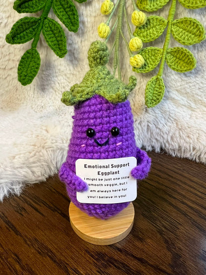 Unique Handmade Crochet positive veggie+Emotional Support carrot potato, broccoli, Christmas, Birthday, gift for her,Coworker,Family/Friends