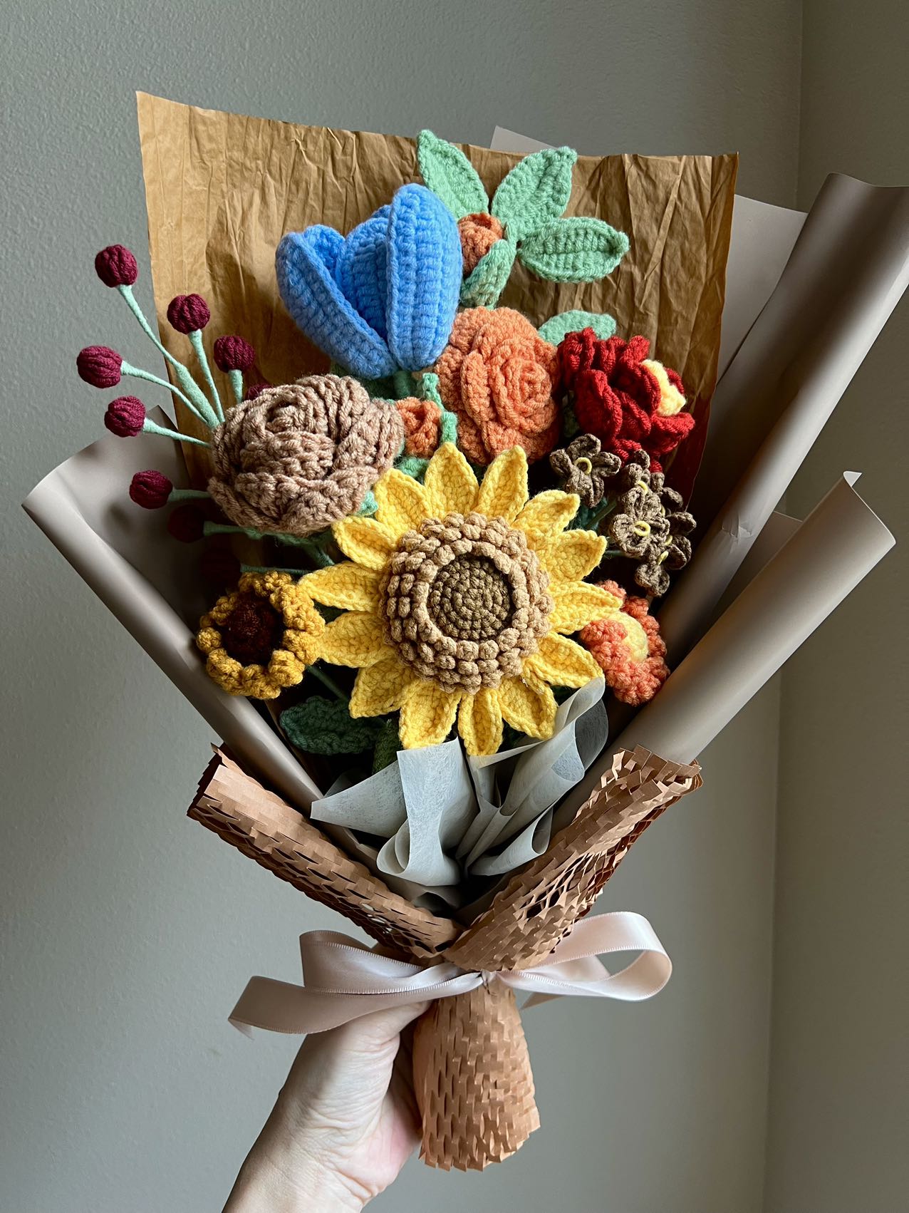 Vintage sunflower feast | Crochet flowers bouquet, Flowers forever
