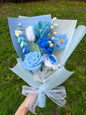 Large blue Thai rose | Crochet flowers, Best gifts for plant lovers