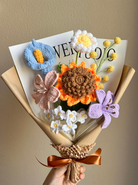Sunflower wild | Crochet flowers bouquet, Flowers forever