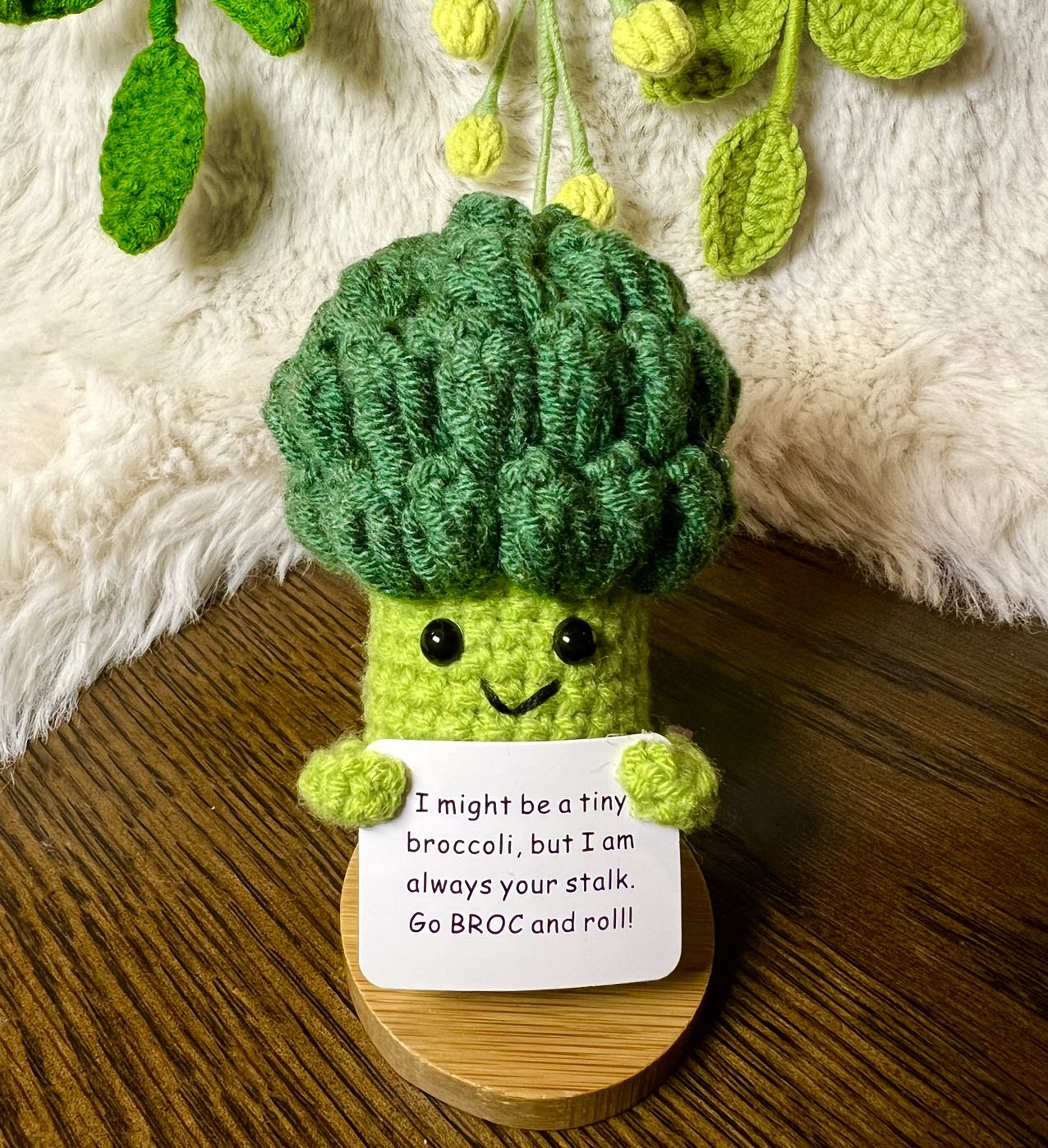 Unique Handmade Crochet positive veggie+Emotional Support carrot potato, broccoli, Christmas, Birthday, gift for her,Coworker,Family/Friends