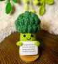 Unique Handmade Crochet positive veggie+Emotional Support carrot potato, broccoli, Christmas, Birthday, gift for her,Coworker,Family/Friends