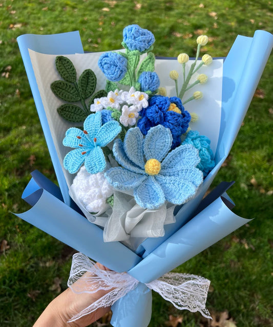 Supreme aqua bliss | Crochet flowers bouquet, Flowers forever