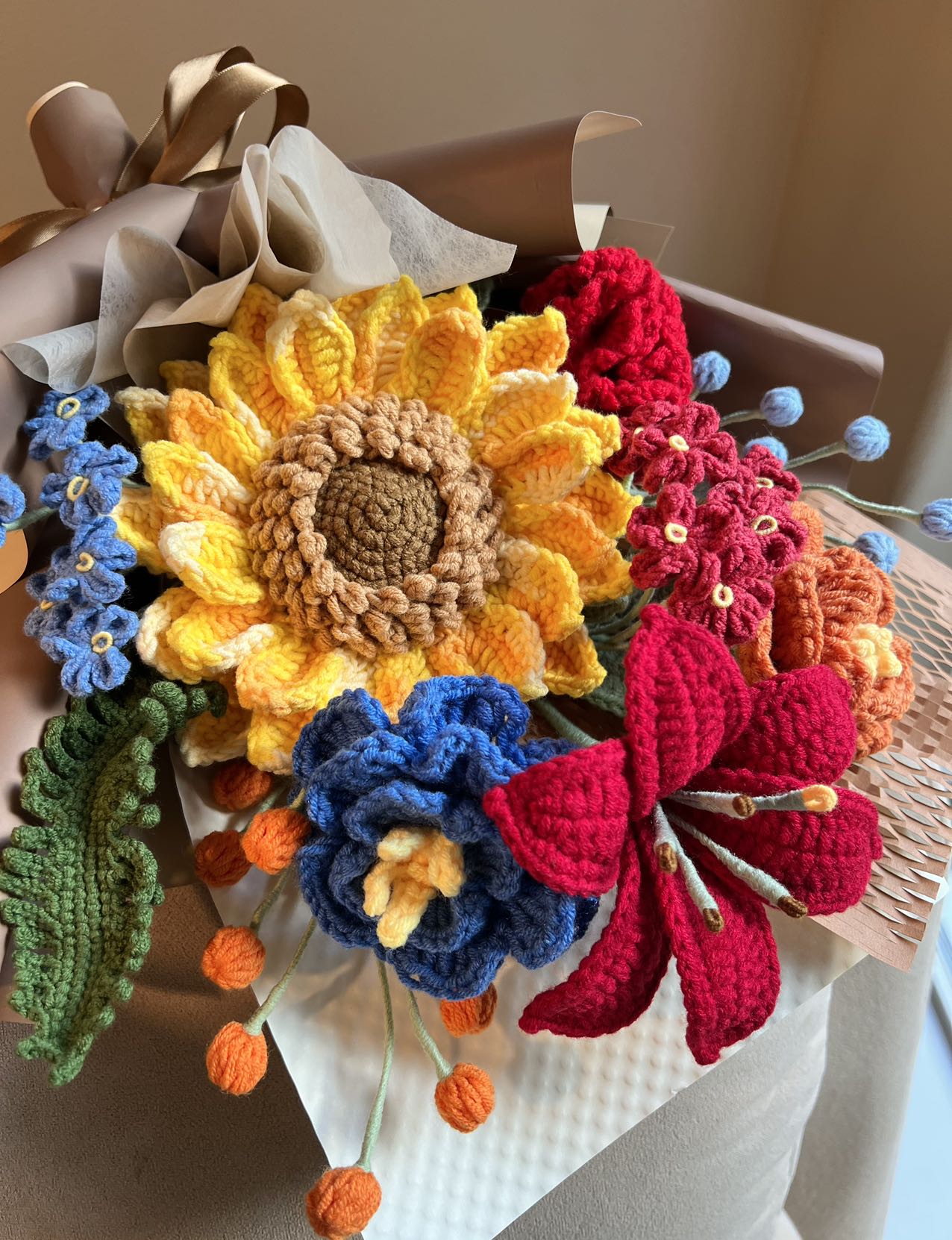 Artist's garden | Crochet flowers bouquet, One of a kind gifts