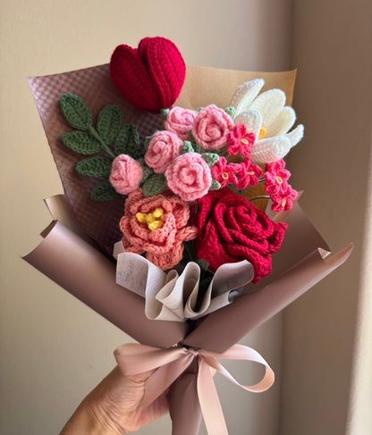 Artist's garden | Crochet flowers bouquet, One of a kind gifts