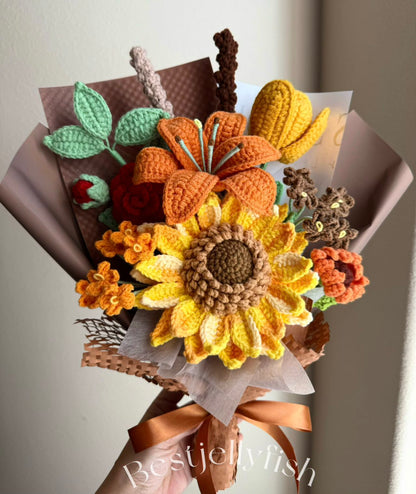 Supreme warm lily | Crochet flowers bouquet, Flowers forever