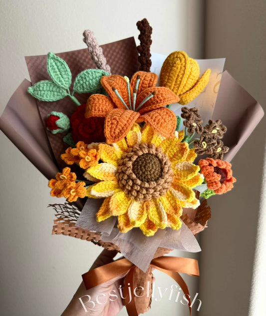 Supreme warm lily | Crochet flowers bouquet, Flowers forever