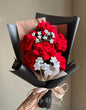 Large red roses | Crochet flowers bouquet, forever flowers
