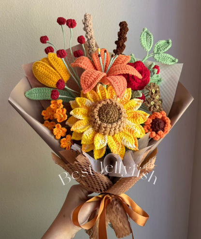 Supreme warm lily | Crochet flowers bouquet, Flowers forever
