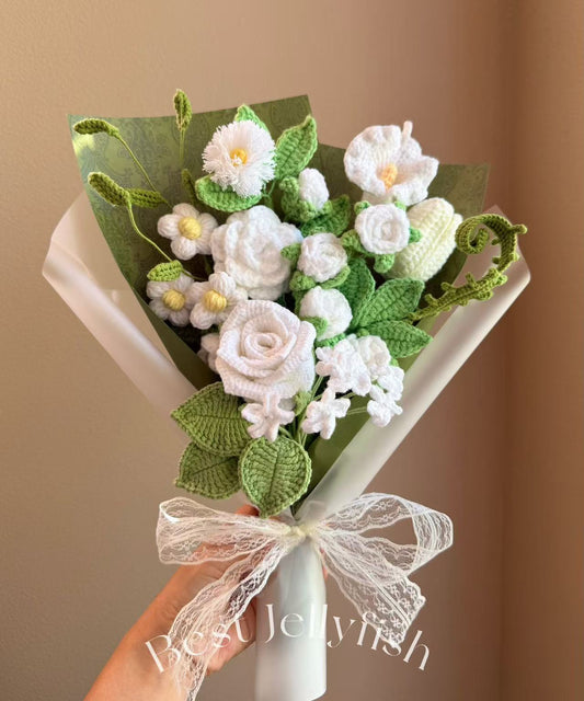 Garden after rain | Crochet flowers bouquet, Flowers forever