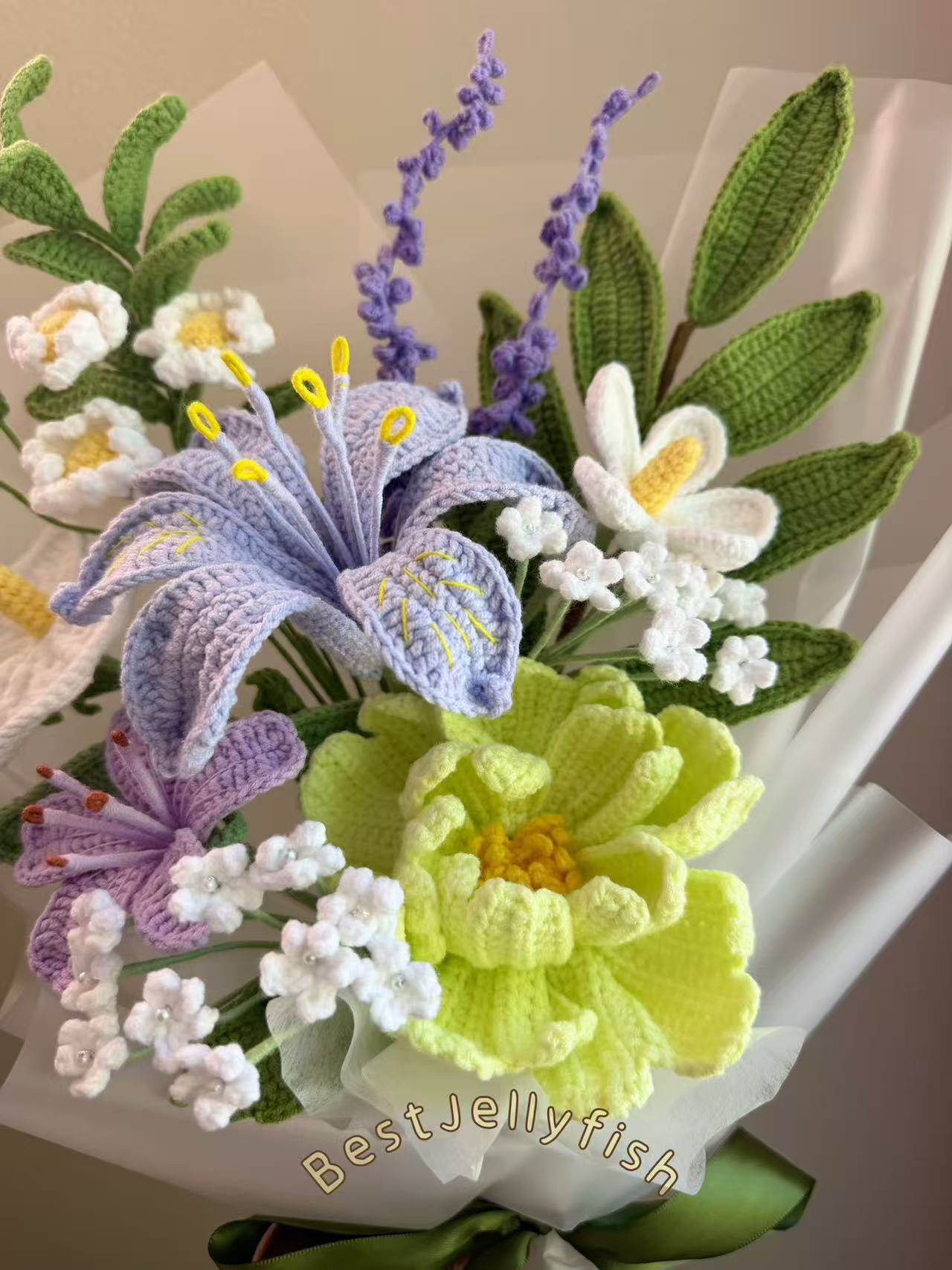 Green Garden Mist | Crochet flowers bouquet, Flowers forever