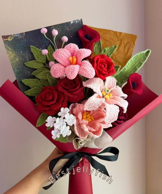 Regal peony love | Crochet flowers bouquet, forever flowers