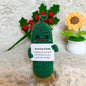 Mini Funny Emotional Support Pickle Gift with Stand, Cute Crochet Positive Pickle, Send a Hug, Thinking of You, Cheer Up Gifts