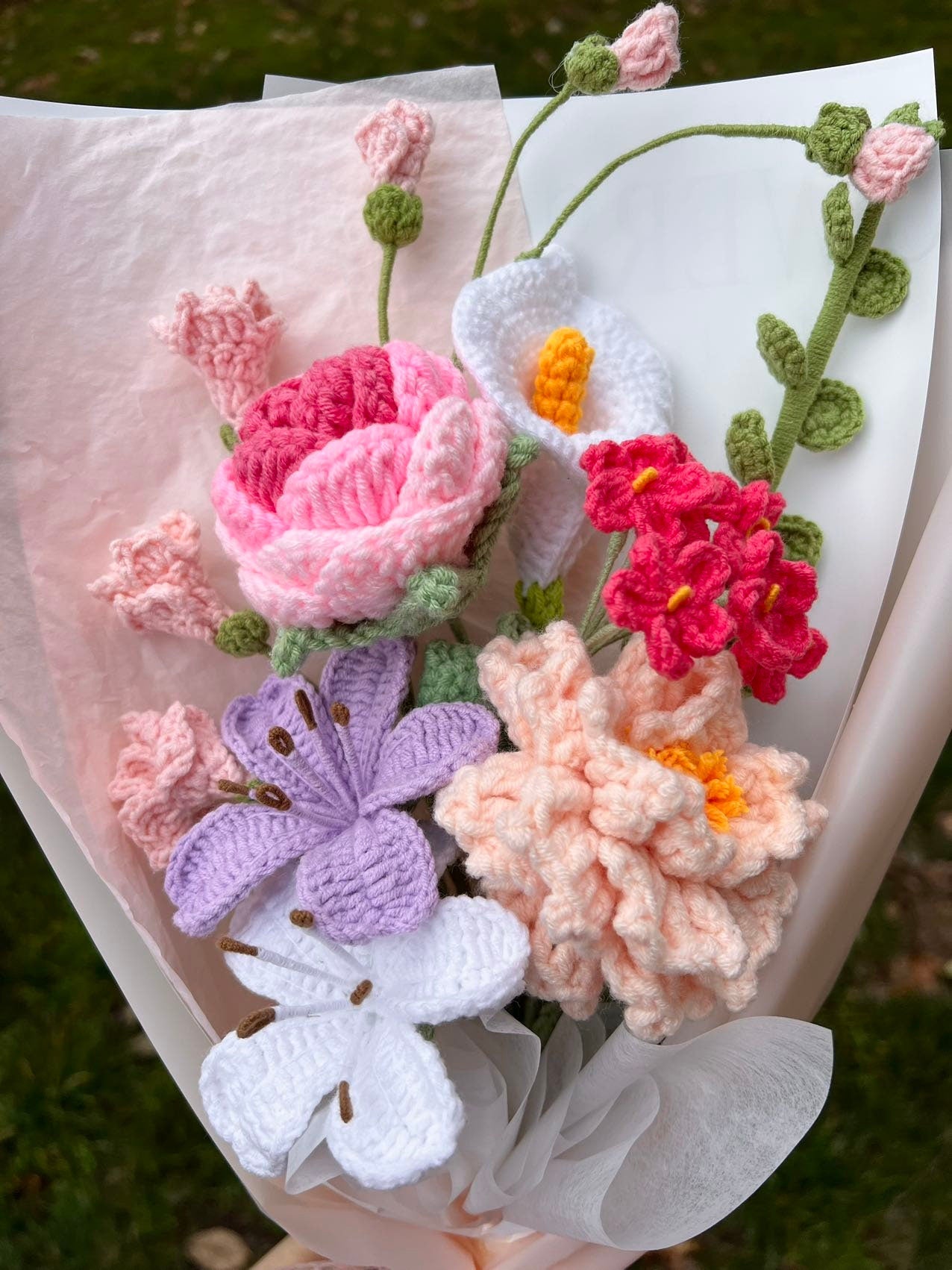 Spring peony bliss |  Crochet flowers bouquet, Flowers forever