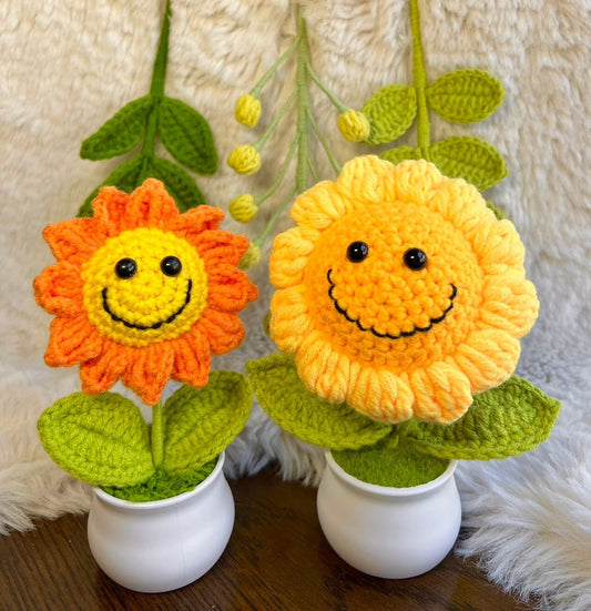 Handmade Crochet mini Caring vegie,Emotional Support sunflower, potato, Positive Affirmation gift for Family/Friends,coworker,Mothers Day