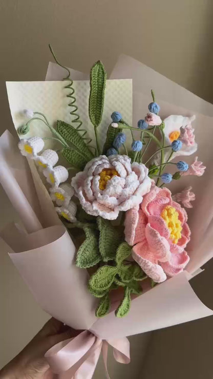 Supreme Peony Romance | Crochet flowers bouquet, Flowers forever