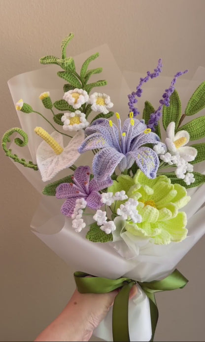 Green Garden Mist | Crochet flowers bouquet, Flowers forever