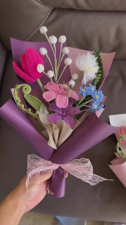 Wild lush on hill | Crochet flowers bouquet, Flowers forever