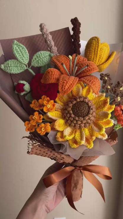 Supreme warm lily | Crochet flowers bouquet, Flowers forever