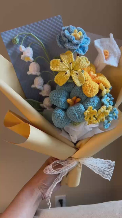 Sky golden wave | Crochet flowers bouquet, Flowers forever